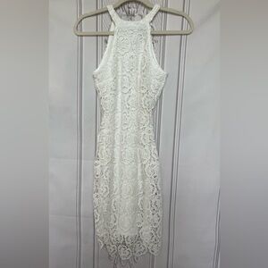 Rue21 White Lace Sleeveless Bodycon Dress | Size Small
